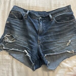 Polo Ralph Lauren Women's‎ Cutoff Light-wash Blue Denim Shorts Sz31